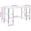 vidaXL Desk with Shelf Old Wood 140 x 50 x 75 cm Engineered Wood
