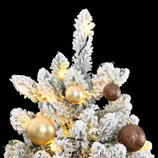 vidaXL Artificial Hinged Christmas Tree 300 LEDs & Ball Set 270 cm