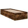 vidaXL Bed Frame without Mattress Smoked Oak 90x190 cm Single