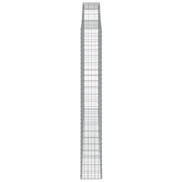 vidaXL Arched Gabion Basket 300x30x220/240 cm Galvanised Iron
