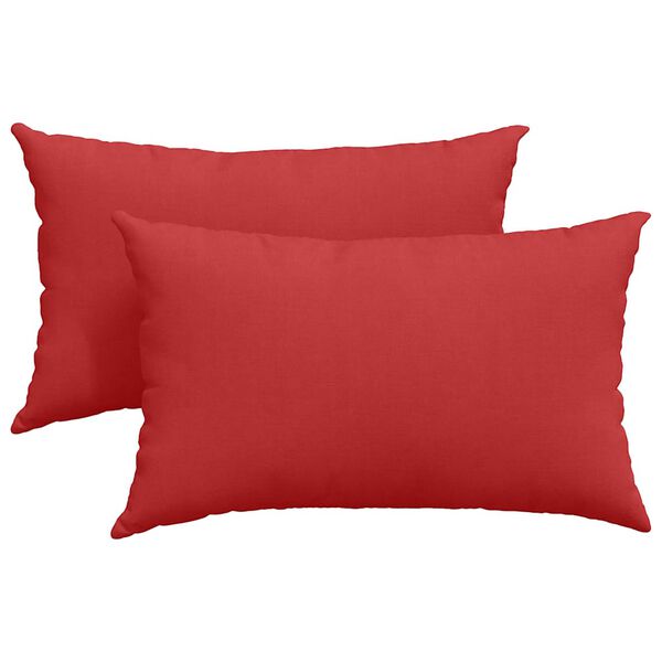 vidaXL Sofa Pillows 2 pcs Red 50 x 30 cm Fabric
