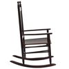 vidaXL Rocking Chair with Curved Seat Brown Poplar Wood