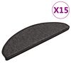 vidaXL Stair Mats Self-adhesive Sisal-Look 15 pcs 65x21x4 cm Anthracite