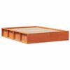 vidaXL Bed Frame Wax Brown 140 x 190 cm Solid Pine Wood