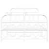 vidaXL Metal Bed Frame without Mattress with Footboard White 120x190cm