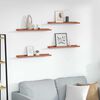 vidaXL Wall Shelf with Shelf 4 pcs Red 60 x 9 x 3 cm Engineered Wood