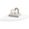 vidaXL Floating Corner Shelves 2 pcs High Gloss White 35x35x3.8 cm MDF