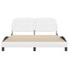 vidaXL Bed Frame without Mattress "Zadar" White 160x200 cm Faux Leather