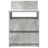 vidaXL Bedside Cabinet with 2 Drawers Concrete Grey 40x33x60 cm