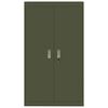 vidaXL Storage Cabinet 2 pcs Olive Green 80 x 40 x140 cm Steel