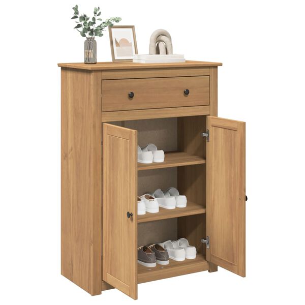 vidaXL Shoe Cabinet Panama 80x40x114 cm Solid Wood Pine