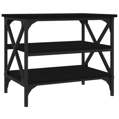 vidaXL Side Table Black 55x38x45 cm Engineered Wood