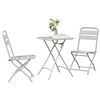 vidaXL Bistro Set 3 pcs Beige Steel