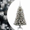 vidaXL Artificial Hinged Christmas Tree with Baubles 120 cm 150 LEDs