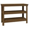 vidaXL Work Bench Honey Brown 110.5x50x80 cm Solid Wood Pine