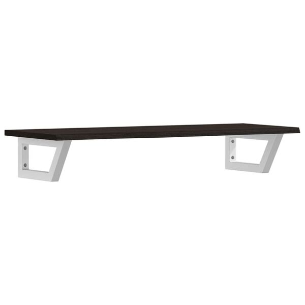 vidaXL Basin Shelf Wall Mounted Steel and Solid Wood Oak