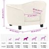 vidaXL Dog Sofa Cream 69x49x40 cm Plush