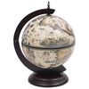 vidaXL Tabletop Globe Bar Wine Stand Eucalyptus Wood White