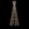 vidaXL Christmas Tree with Spike Cold White 108 LEDs 180 cm