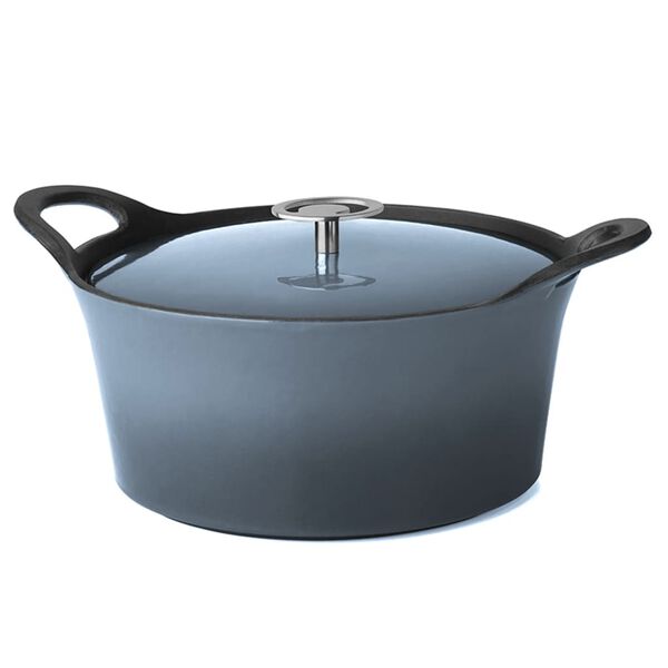 CUISINOX Cast Iron Casserole Enamelled 1.6 L 20 cm Denim Blue