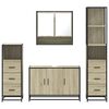 vidaXL 4&nbsp;Piece Bathroom Furniture Set&nbsp;Sonoma Oak Engineered Wood
