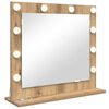 vidaXL Vanity Mirror with LED Strip Lights Old Wood 60 x 55 x 18 cm