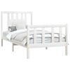 vidaXL Bed Frame without Mattress White Solid Wood Pine 90x200 cm