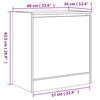 vidaXL Shoe Cabinet White 60x34x63.5 cm Engineered Wood