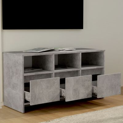 vidaXL TV Cabinet Concrete Grey 102x37.5x52.5 cm Engineered Wood