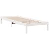 vidaXL Extra Long Bed Frame without Mattress White 80x210 cm Solid Wood Pine