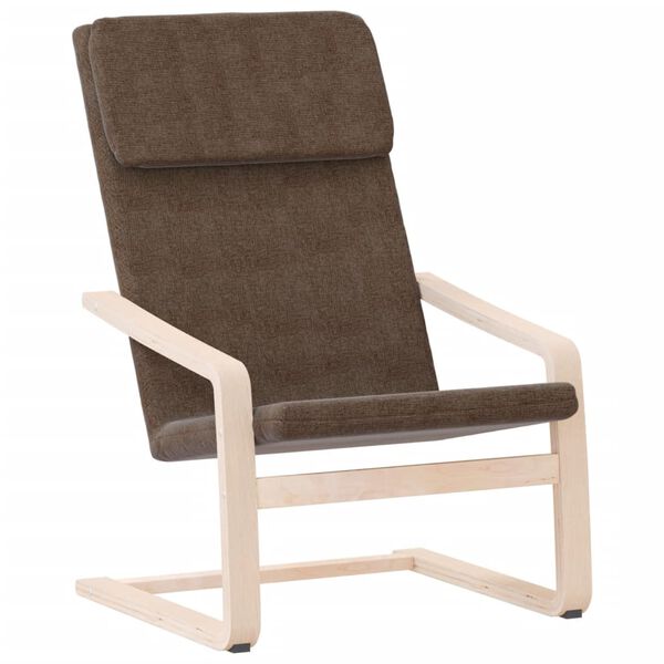 vidaXL Relaxing Chair Dark Brown Fabric