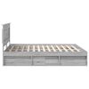 vidaXL Bed Frame Grey Sonoma 180 x 200 cm Solid Pine Wood