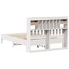 vidaXL Bookcase Bed without Mattress White 150x200 cm King Size Solid Wood Pine