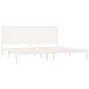 vidaXL Bed Frame without Mattress White 200x200 cm Solid Wood