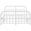 vidaXL Metal Bed Frame without Mattress with Footboard White 140x200cm