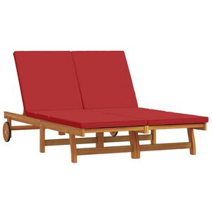 vidaXL Sun Lounger Brown 125 x 200 x 84 cm Solid Acacia Wood