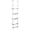 vidaXL Telescopic Garden Rack with 3 Shelves Silver Aluminium