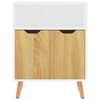 vidaXL Sideboard White and Sonoma Oak 60x30x72 cm Engineered Wood