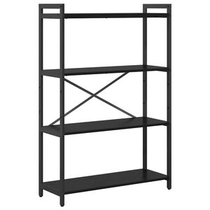 vidaXL Bookshelf Black Oak 80 x 30 x 120 cm Engineered Wood