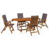 vidaXL Outdoor Dining Set with Parasol 6 pcs 4-Seaters Anthracite