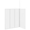 vidaXL Bath Screen Folding Frosted Aluminium