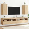 vidaXL TV Wall Cabinets with LED Lights 2 pcs Sonoma Oak 30.5x35x70 cm