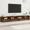vidaXL TV Wall Cabinets 2 pcs Smoked Oak 100x30x30 cm Engineered Wood