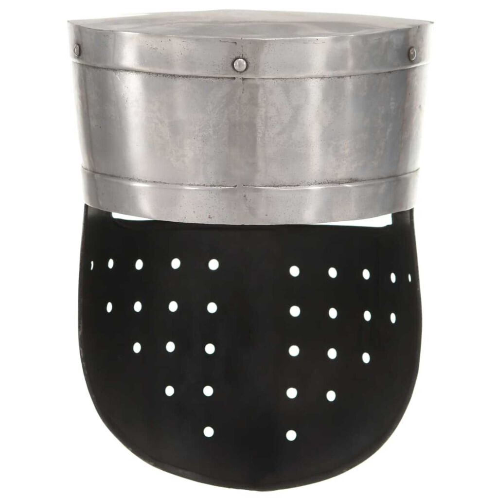 vidaXL Medieval Knight Helmet Antique Replica LARP Silver Steel