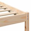 vidaXL Bed Frame with Headboard Brown 150 x 200 cm Solid Pine Wood