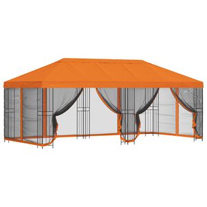 vidaXL 6 x 3 m Orange Polyester and Steel 190