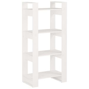 vidaXL Book Cabinet | White | Solid pine wood | Standard | Book Cabinet