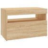 vidaXL TV Cabinet with LED Lights Sonoma Oak 60x35x40 cm