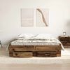 vidaXL Bed Frame with Drawer Old Wood 135 x 190 cm Engineered Wood