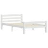 vidaXL Bed Frame without Mattress White Solid Pinewood 100x200 cm